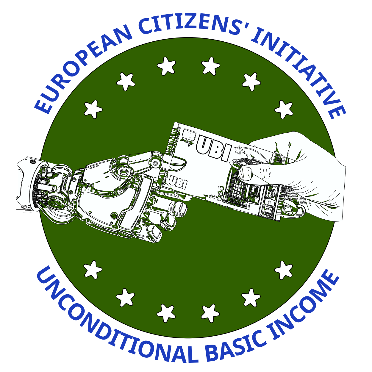 Logotipo de la ICE por una renta básica incondicional, 2027